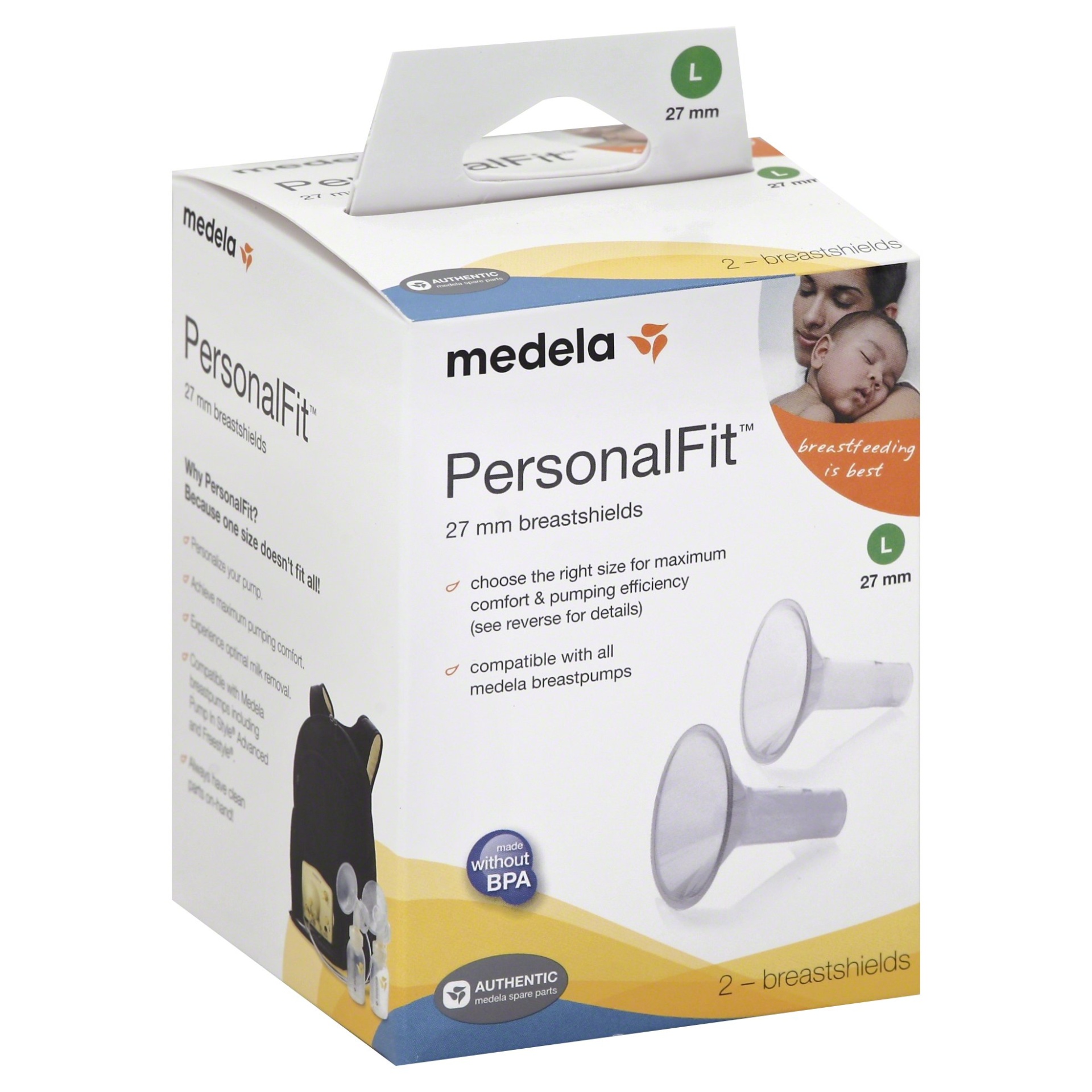 slide 1 of 4, Medela Breastshields 2 ea, 2 ct