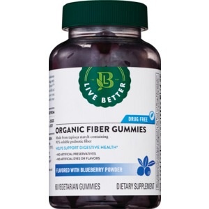 slide 1 of 1, Live Better Organic Fiber Gummies, 60 ct