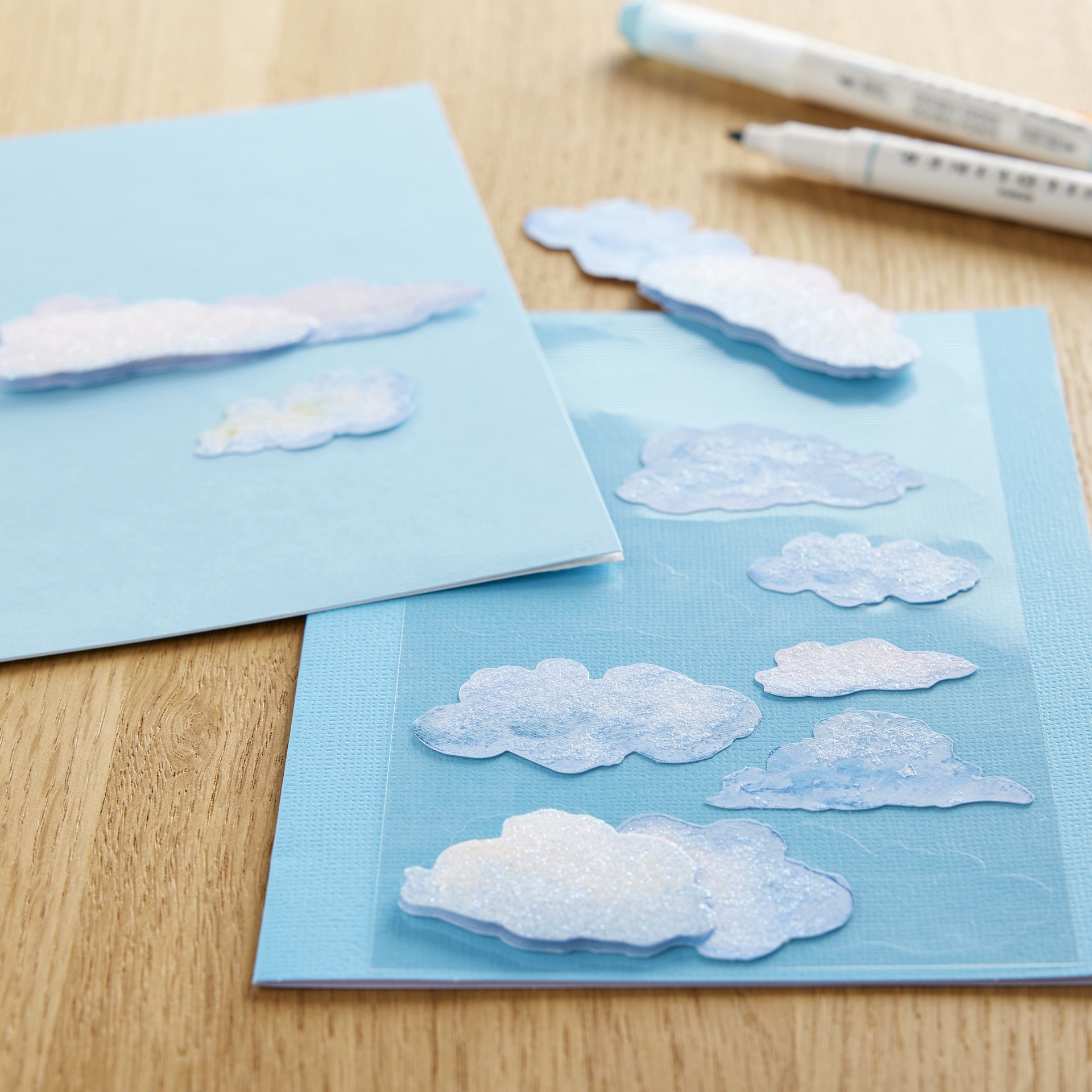 slide 3 of 4, Cloud Stickers By Recollections, 4 in x 8.5 in