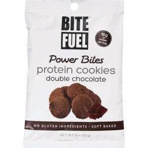 slide 1 of 1, Bite Fuel Power Bites Protein Cookies, Double Chocolate, 3 Oz, 3 oz