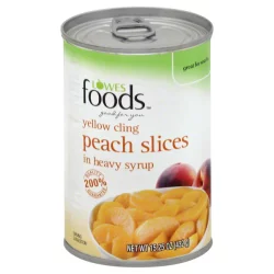 Lowes Foods Yellow Cling Peach Slices In Heavy Syrup