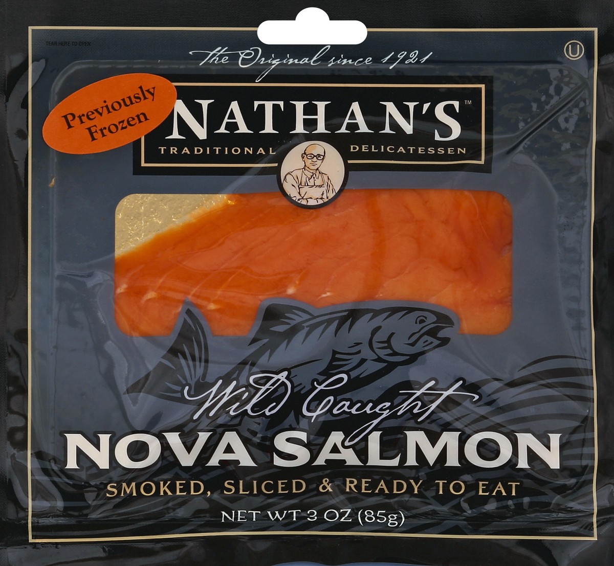 slide 1 of 3, Nathan's Famous Salmon 3 oz, 3 oz