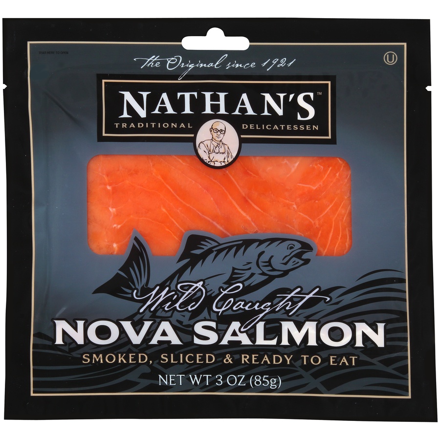 slide 1 of 6, Nathan's Famous Salmon 3 oz, 3 oz