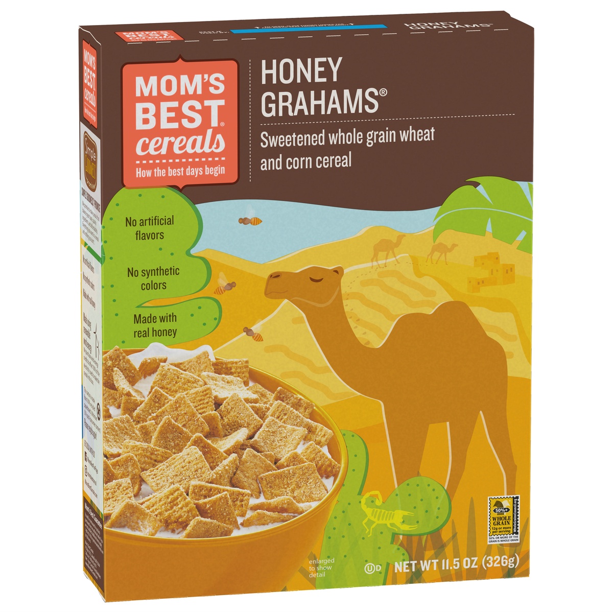 slide 2 of 11, Moms Best Honey Grahams Cereal, 11.5 oz
