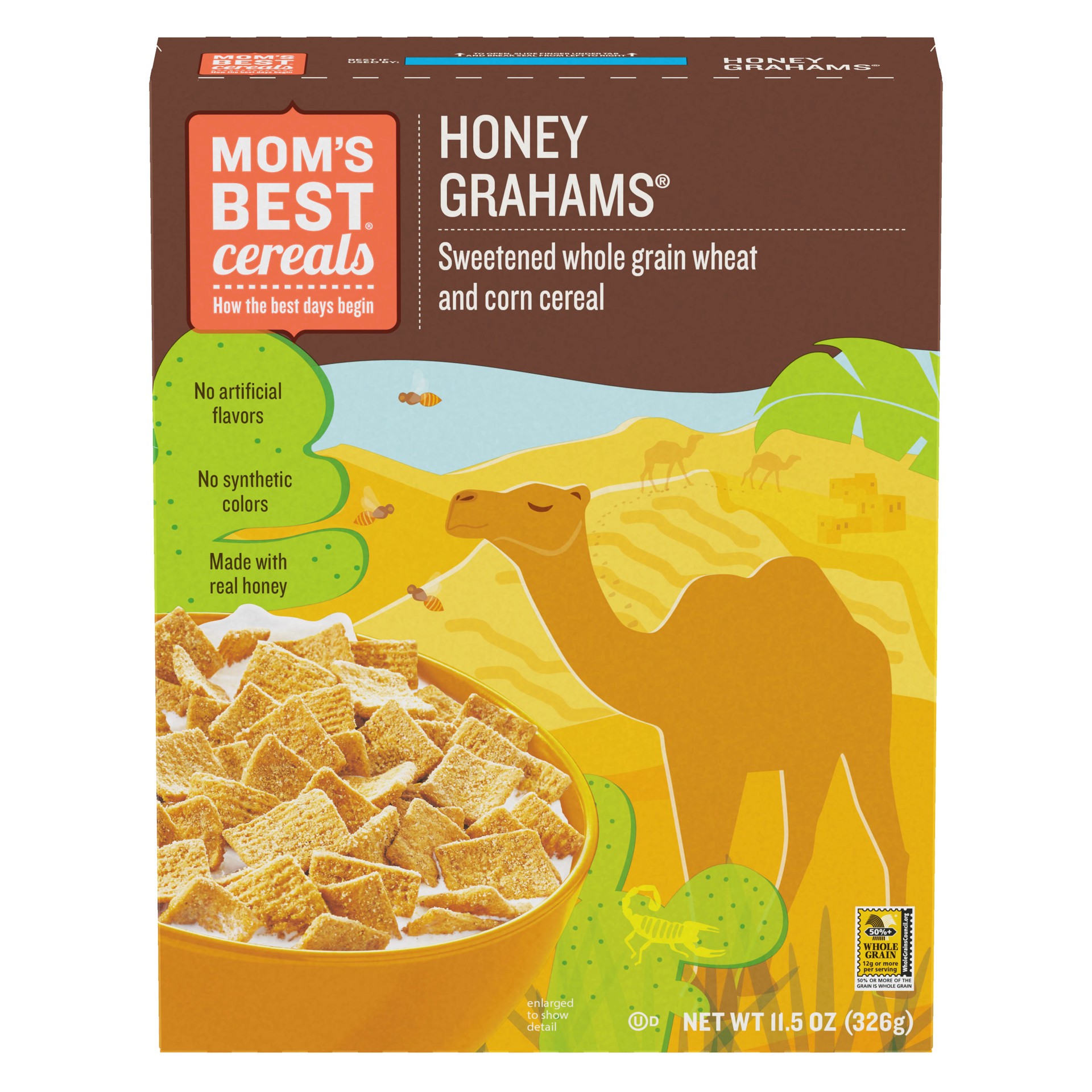 slide 2 of 5, MOM's Best Cereals Mom's Best Honey Grahams Breakfast Cereal, 11.5 OZ Box, 11.5 oz