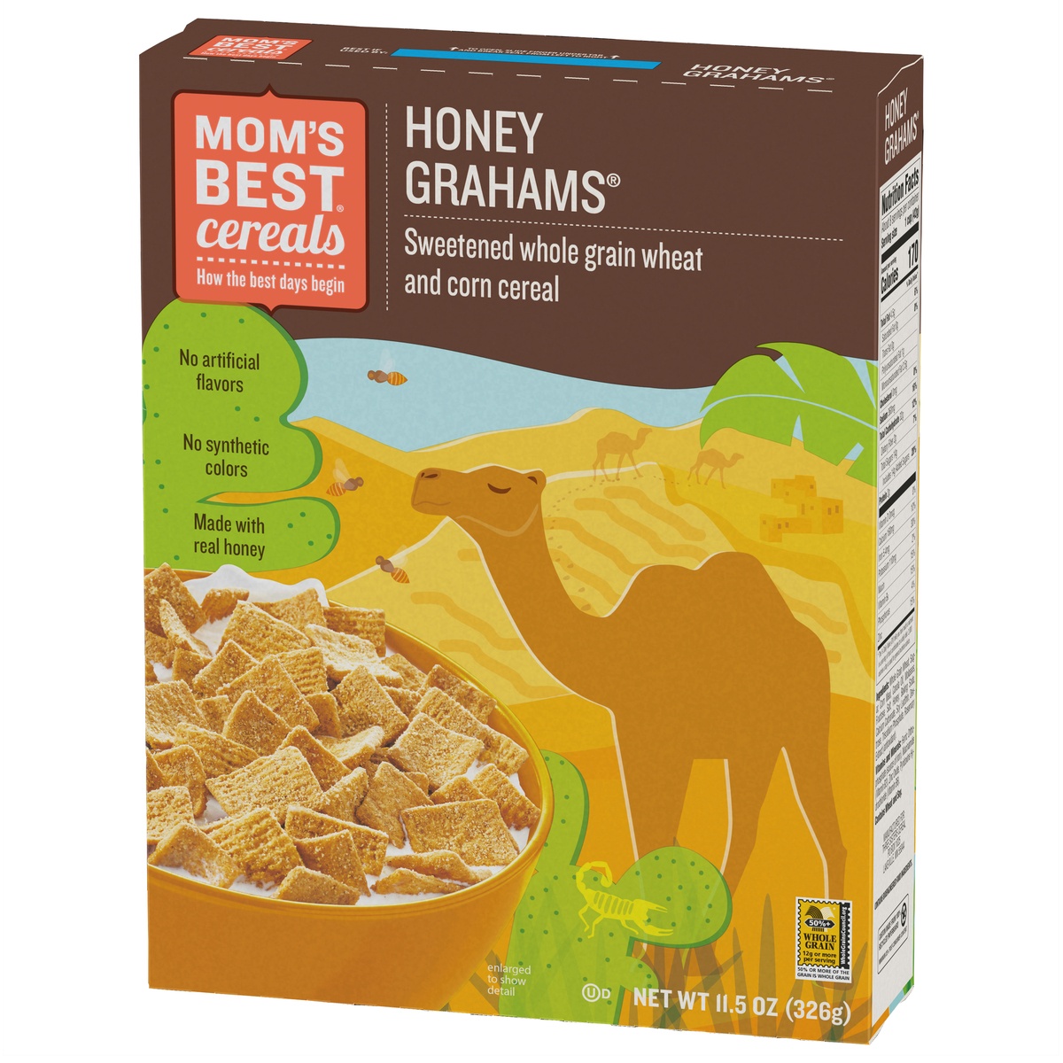 slide 3 of 11, Moms Best Honey Grahams Cereal, 11.5 oz