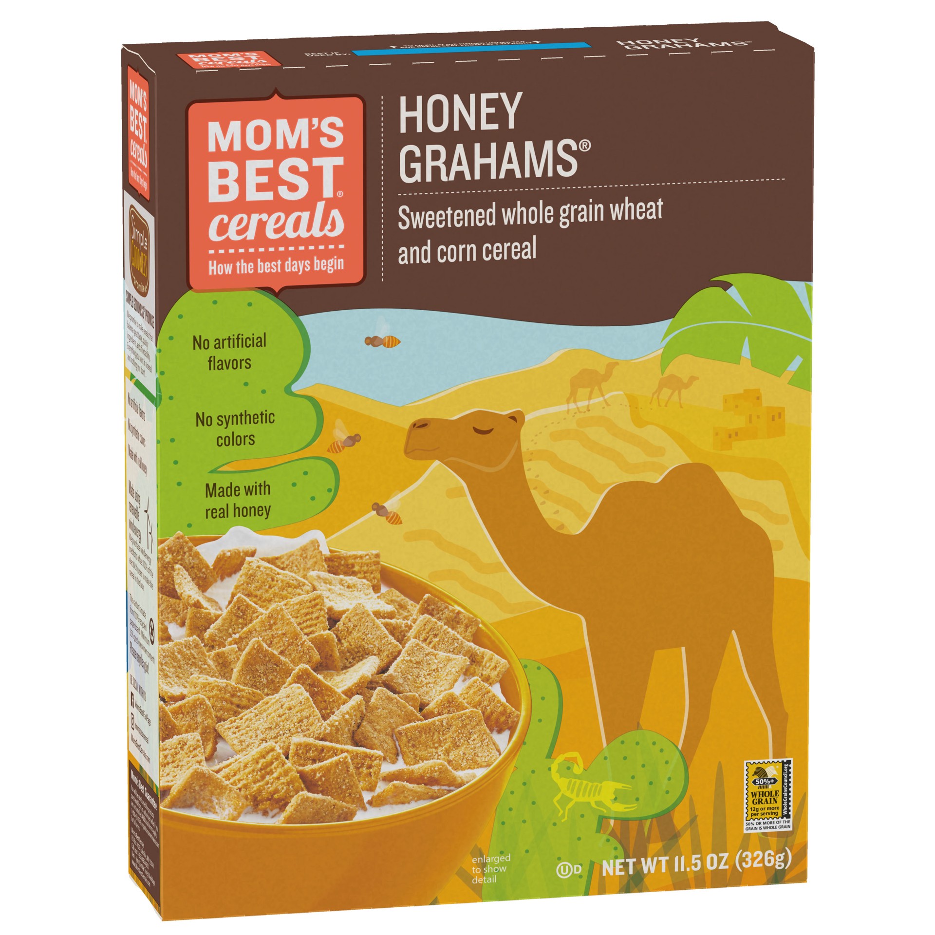 slide 5 of 5, MOM's Best Cereals Mom's Best Honey Grahams Breakfast Cereal, 11.5 OZ Box, 11.5 oz