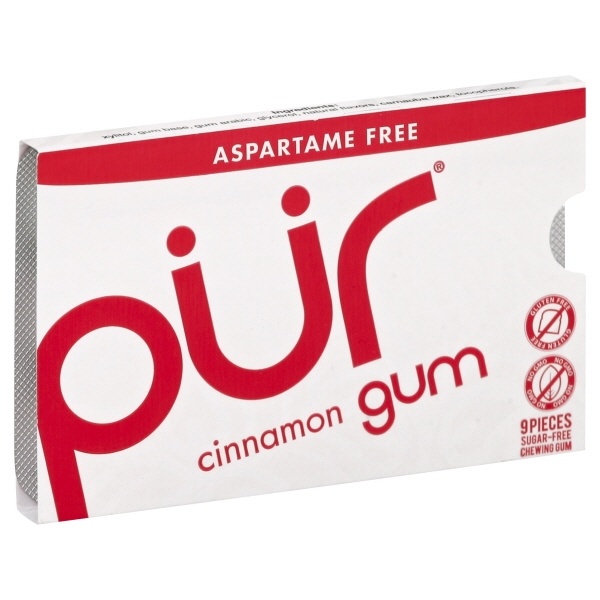 slide 1 of 1, PUR Sugar Free Cinnamon Gum, 9 ct