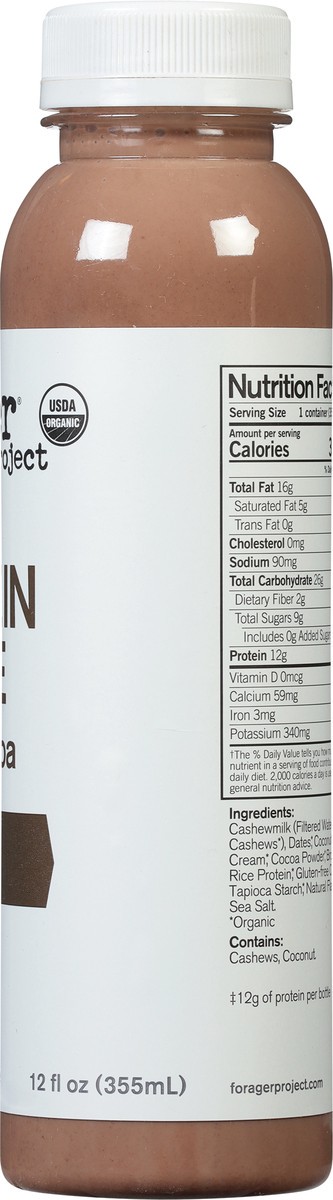 slide 5 of 9, Forager Project Organic Nuts & Cocoa Protein Shake 12 fl oz, 12 fl oz