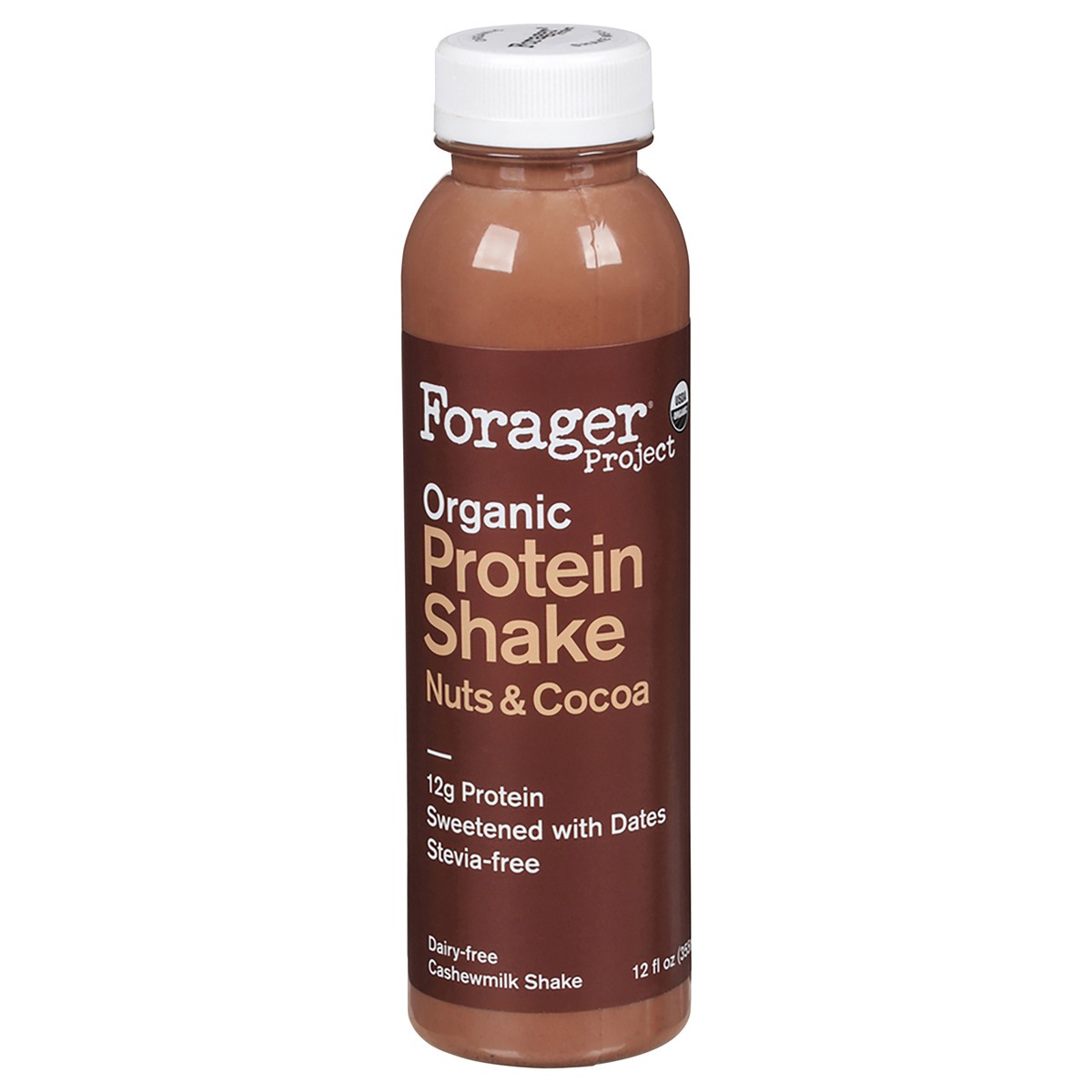 slide 1 of 9, Forager Project Organic Nuts & Cocoa Protein Shake 12 fl oz, 12 fl oz