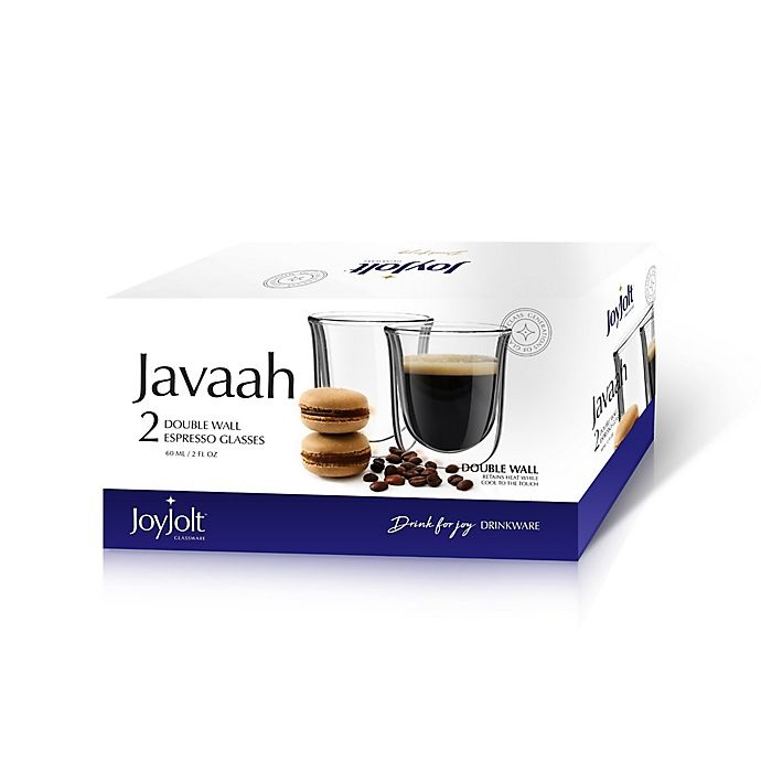 slide 6 of 7, JoyJolt Joy Jolt Javaah Double Wall Espresso Glass, 4 ct