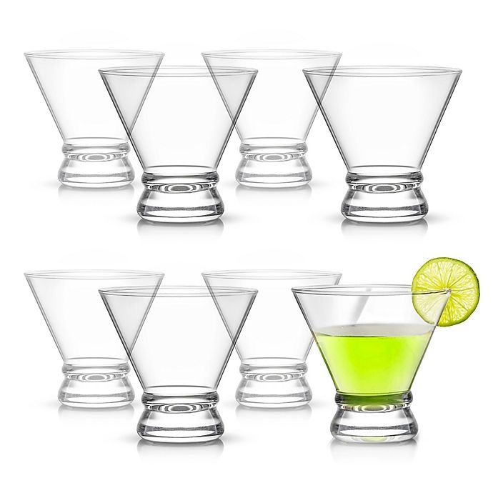 slide 3 of 6, JoyJolt Afina Stemless Martini Glasses, 8 ct