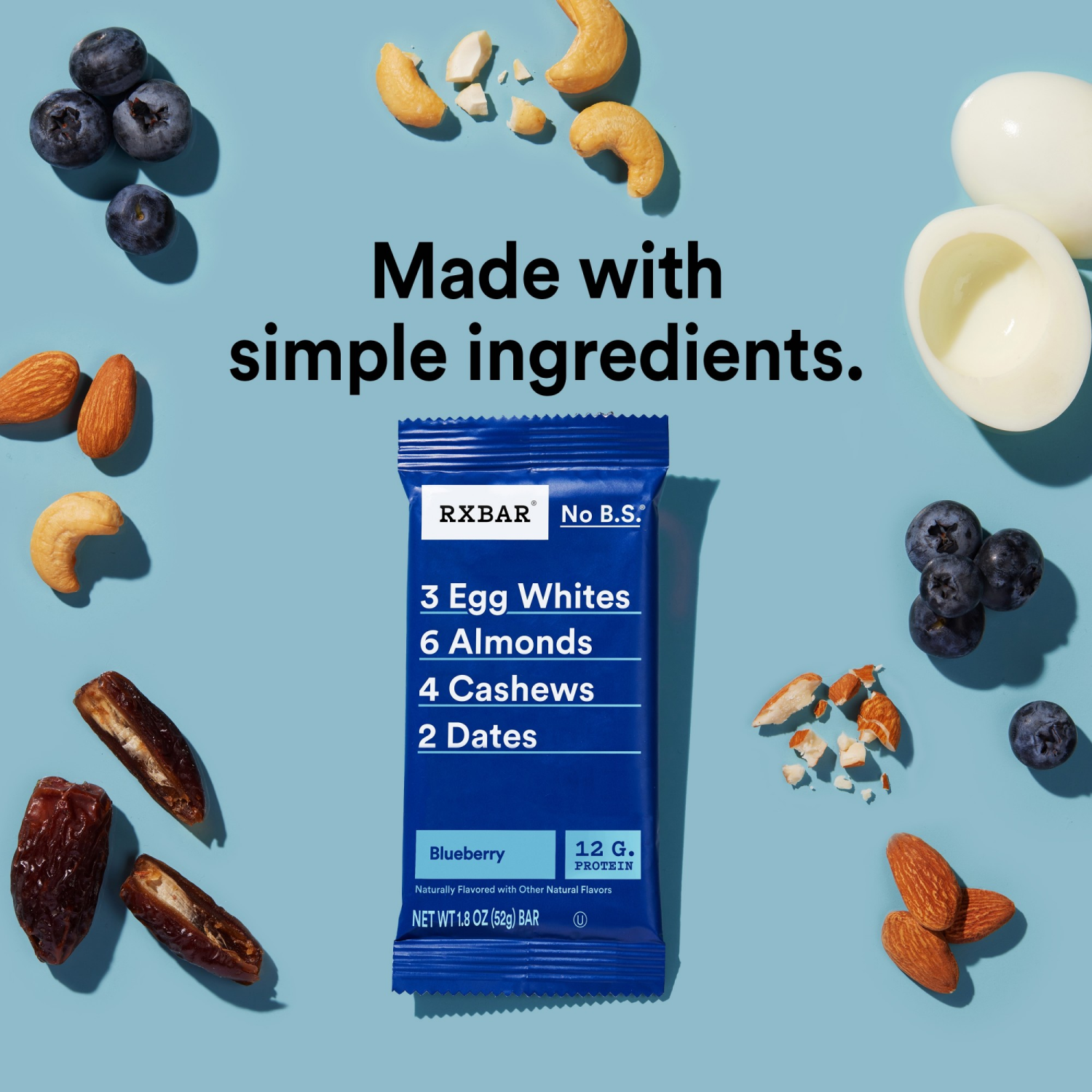 slide 5 of 8, RXBAR Blueberry Protein Bars, 5 ct