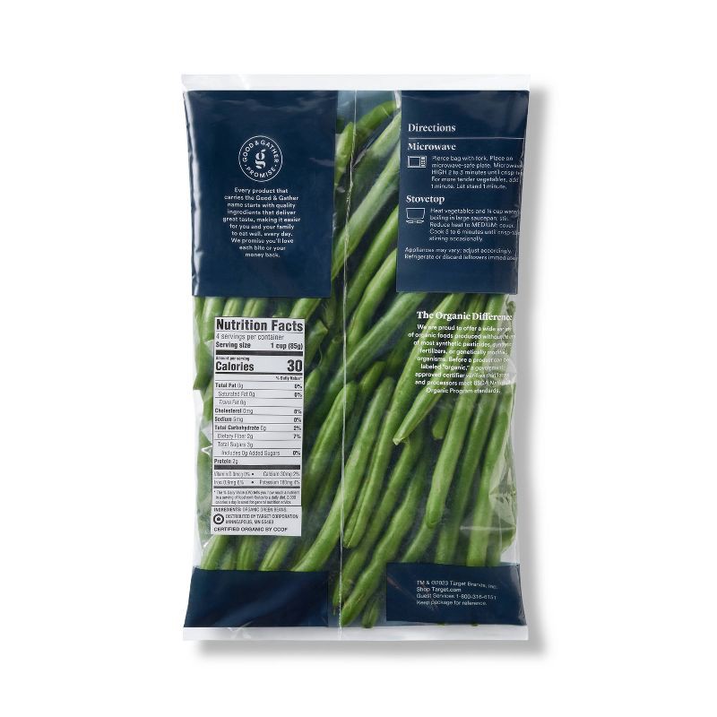 slide 2 of 4, Fresh Organic Steam-in-Bag Green Beans - 12oz - Good & Gather™, 12 oz