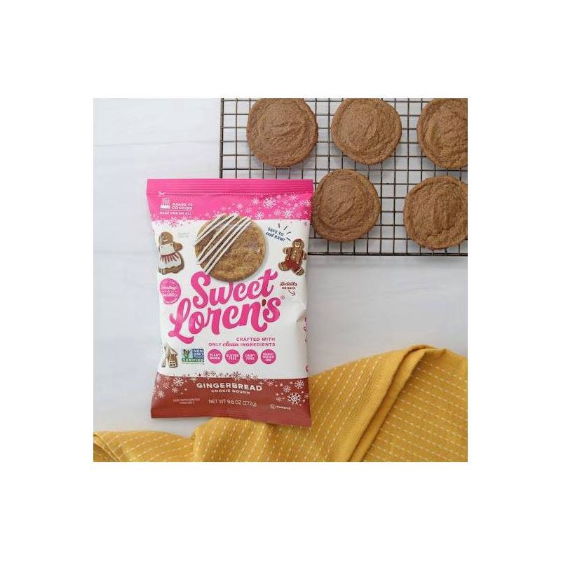 slide 7 of 8, Sweet Loren's Gingerbread Cookie Dough, 9.6oz, 12 ct