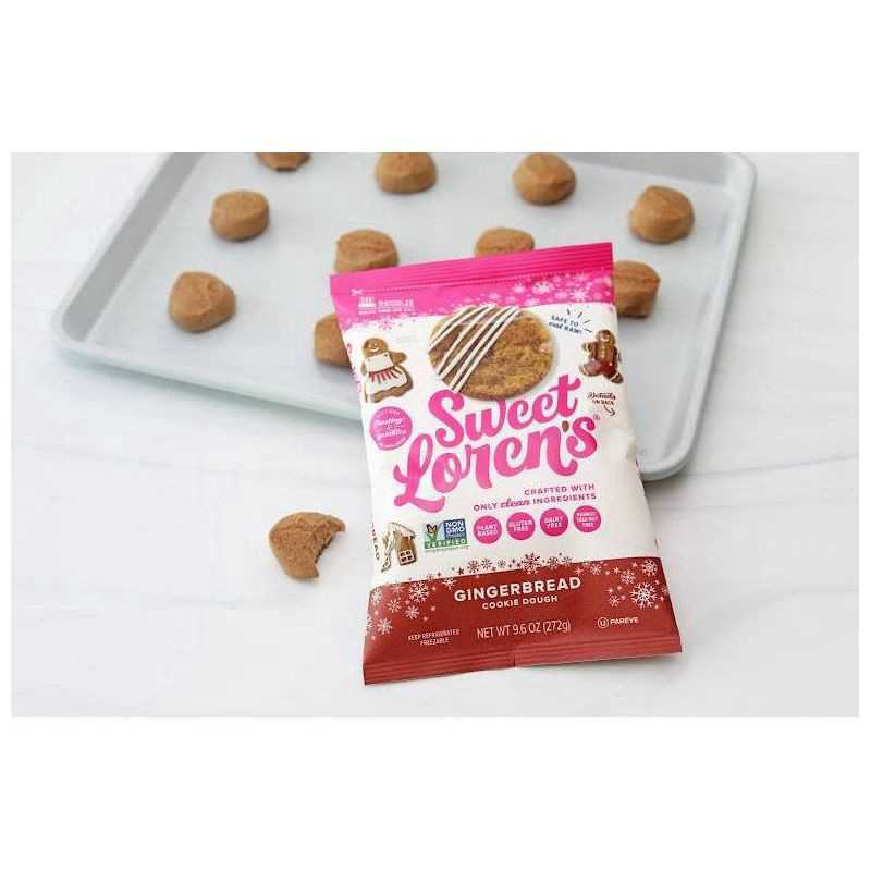 slide 6 of 8, Sweet Loren's Gingerbread Cookie Dough, 9.6oz, 12 ct