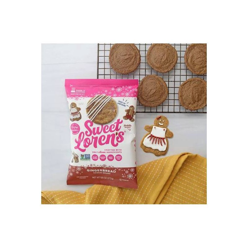 slide 4 of 8, Sweet Loren's Gingerbread Cookie Dough, 9.6oz, 12 ct