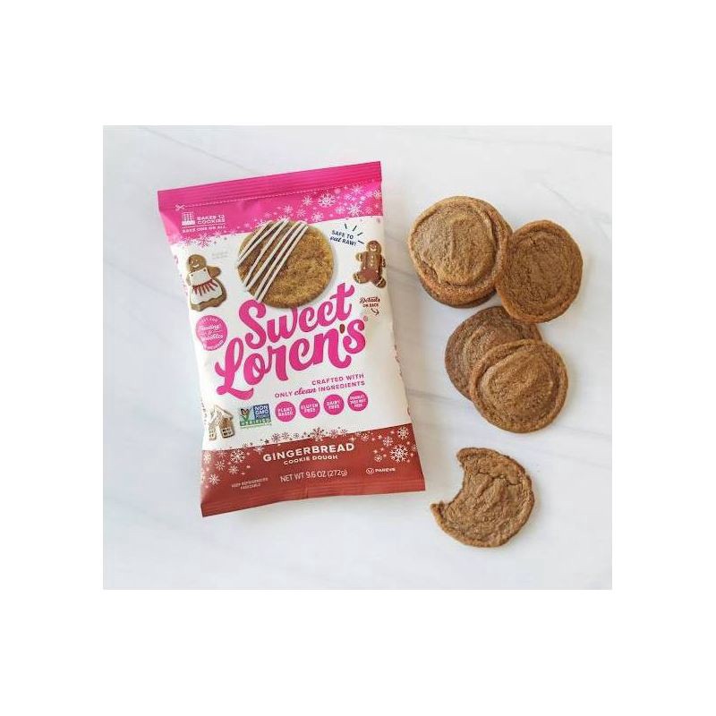 slide 8 of 8, Sweet Loren's Gingerbread Cookie Dough, 9.6oz, 12 ct