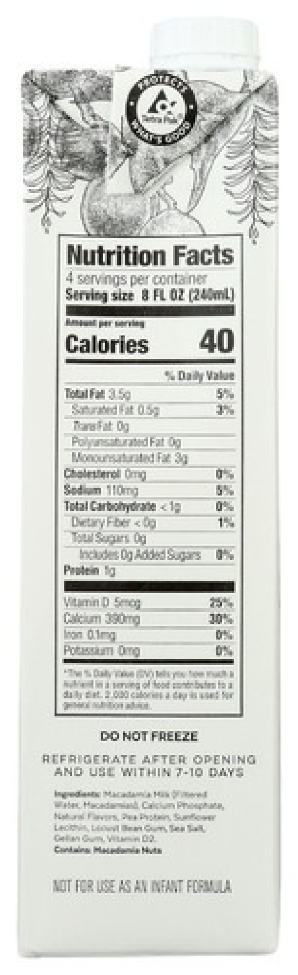 slide 3 of 9, Milkadamia Milkdamia Unsweetened Vanilla Milk - 32 fl oz, 32 fl oz