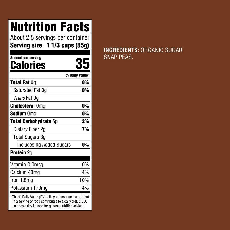 slide 5 of 5, Fresh Organic Steam-in-Bag Sugar Snap Peas - 8oz - Good & Gather™, 8 oz