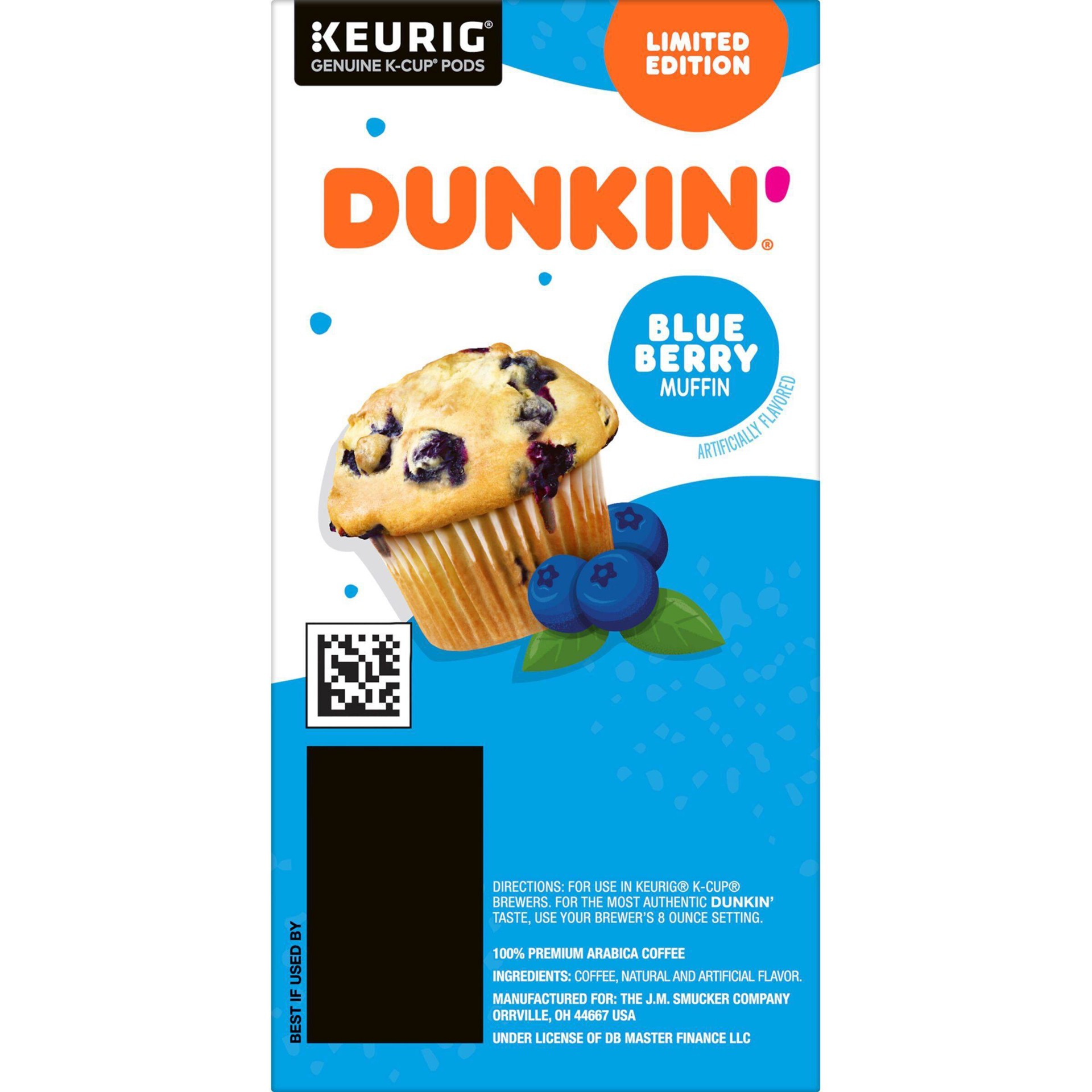 Dunkin' Donuts Dunkin Blueberry Muffin Medium Roast Coffee 22ct 22 ct