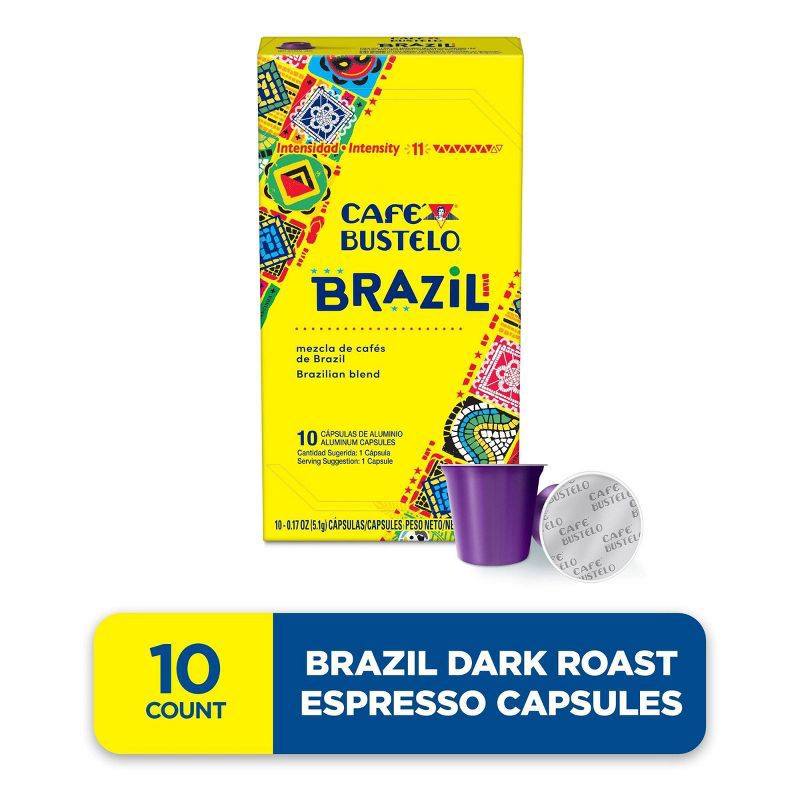 slide 2 of 4, Cafe Bustelo Café Bustelo Brazil Dark Roast Espresso Capsules - 10ct, 10 ct