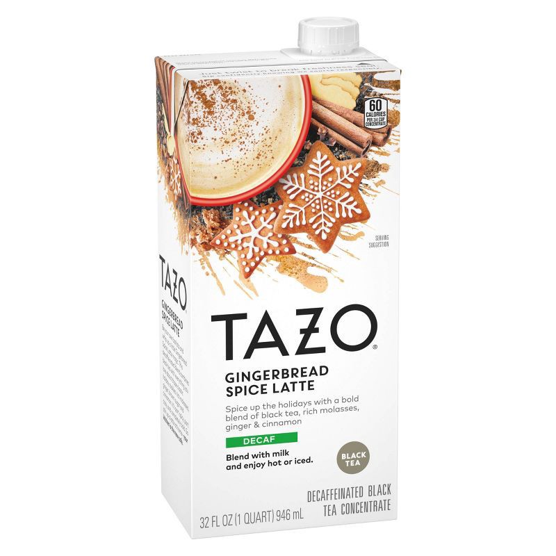 slide 4 of 6, Tazo Gingerbread Spice Latte Black Tea Concentrate - Decaf - 32 fl oz, 32 fl oz