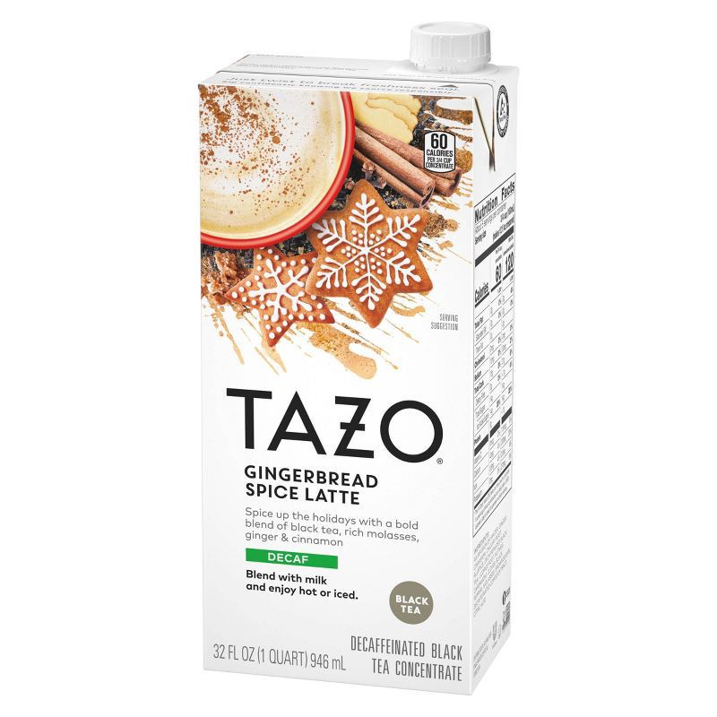 slide 5 of 6, Tazo Gingerbread Spice Latte Black Tea Concentrate - Decaf - 32 fl oz, 32 fl oz