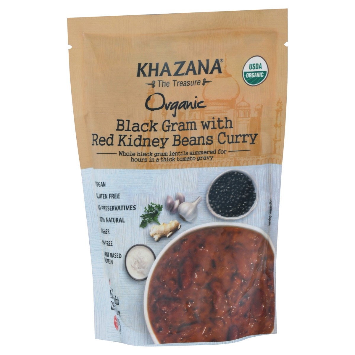 slide 3 of 9, Khazana Organic Black Gram Curry with Red Kidney Beans 10 oz, 10 oz