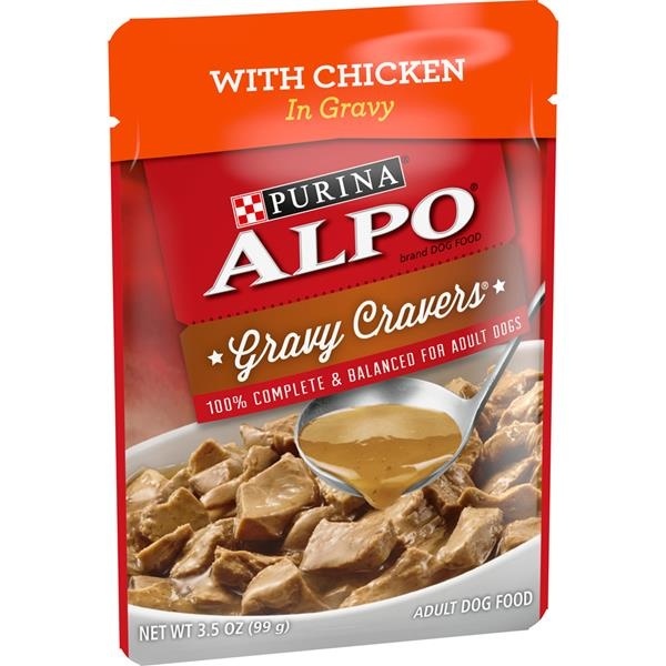 slide 1 of 1, ALPO Gravy Cravers With Chicken Wet Dog Food, 3.5 oz