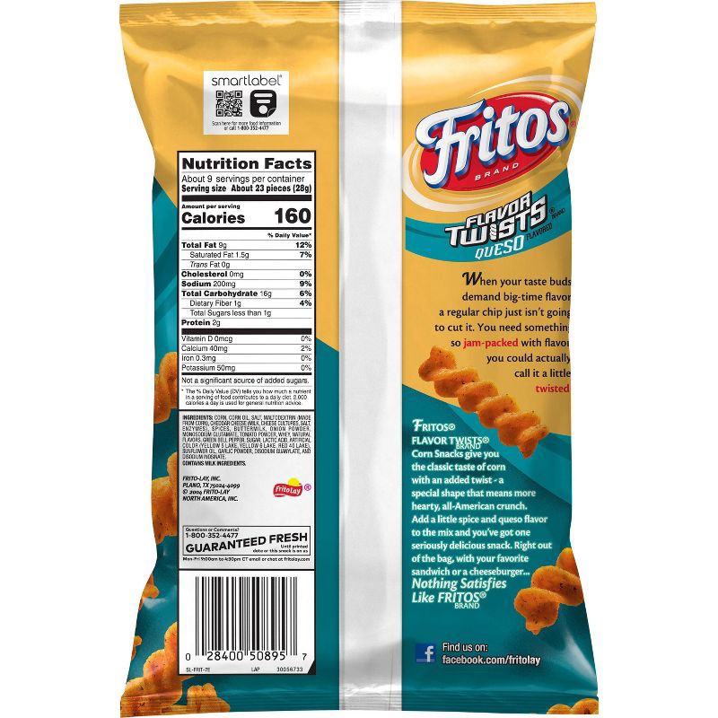 slide 2 of 2, Fritos Queso Chips - 9.25oz, 9.25 oz