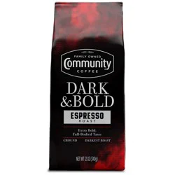 Community Coffee Dark & Bold Premium Dark Roast Ground Coffee - 12oz