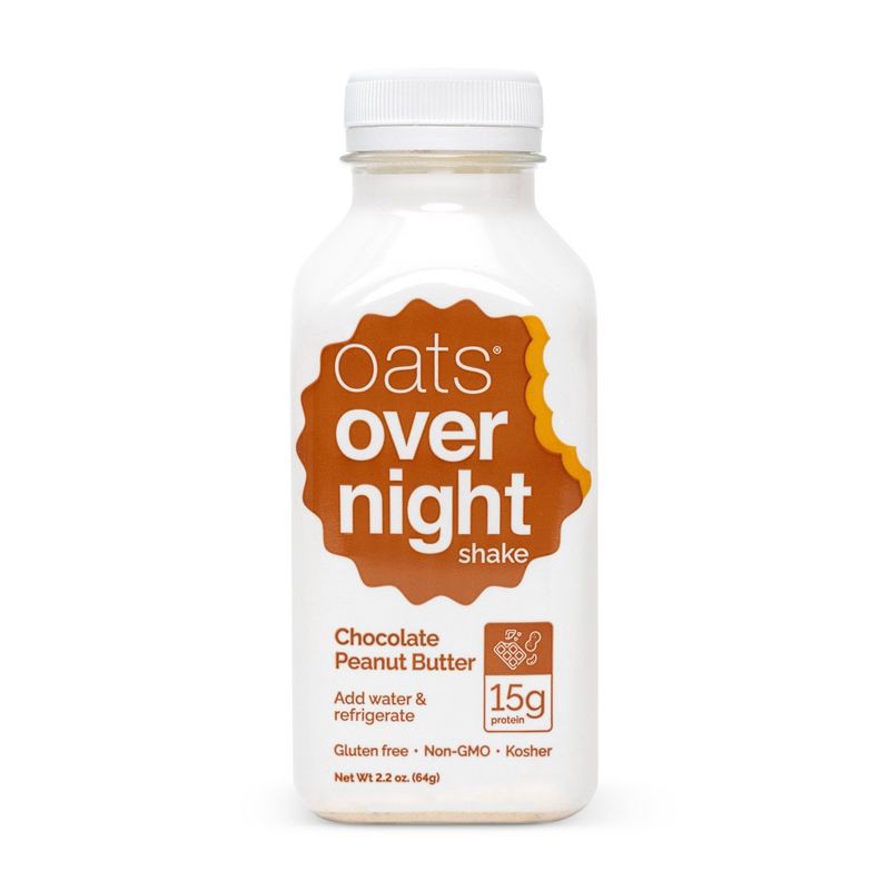 slide 1 of 5, Oats Overnight Shake Chocolate Peanut Butter - 2.2oz, 2.2 oz