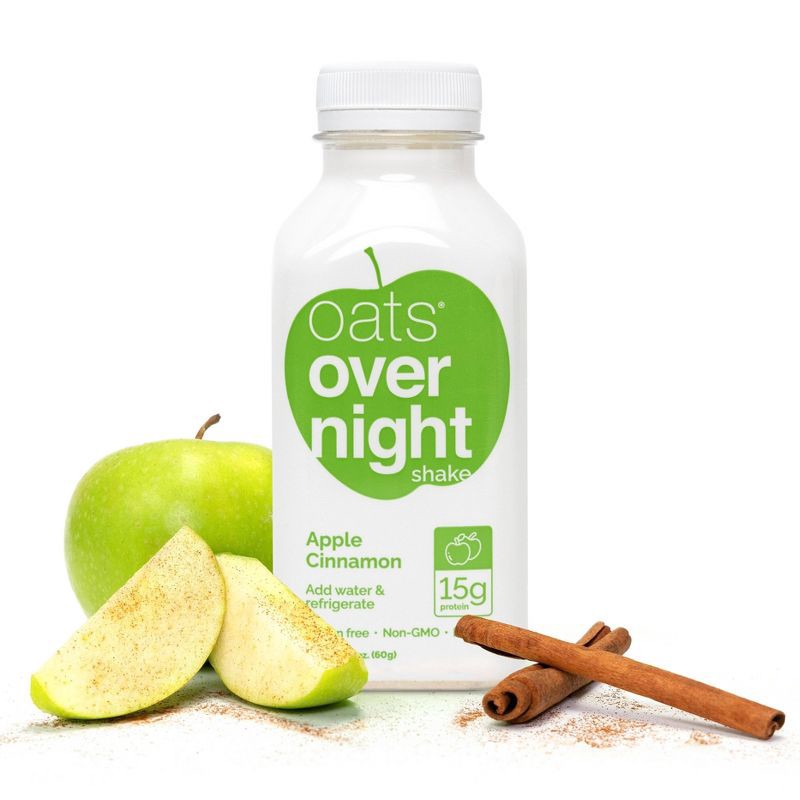 slide 2 of 5, Oats Overnight Shake Apple Cinnamon - 2.1oz, 2.1 oz
