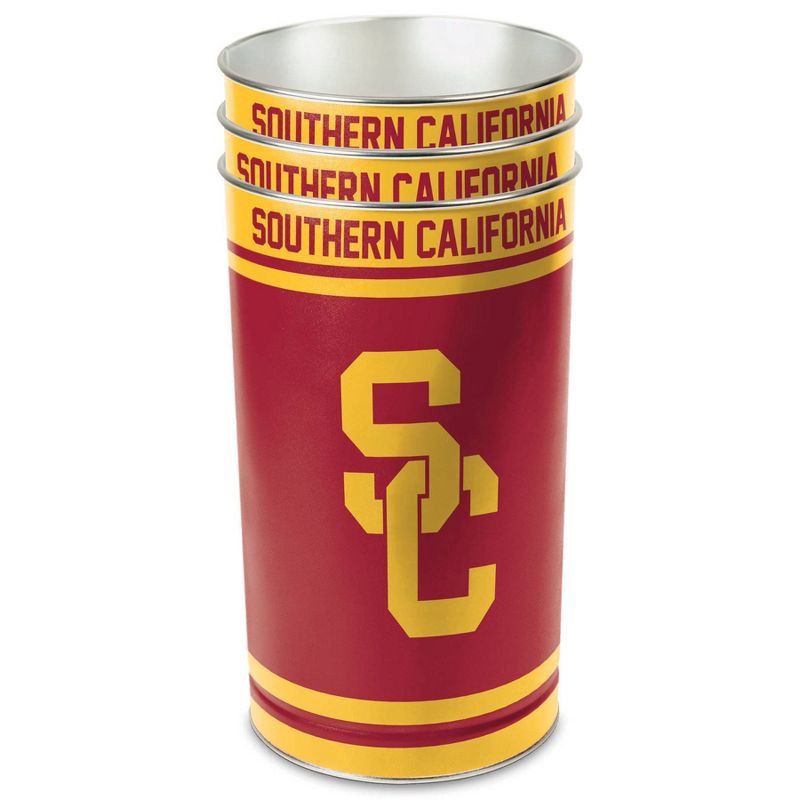 slide 3 of 3, NCAA USC Trojans Waste Basket, 1 ct