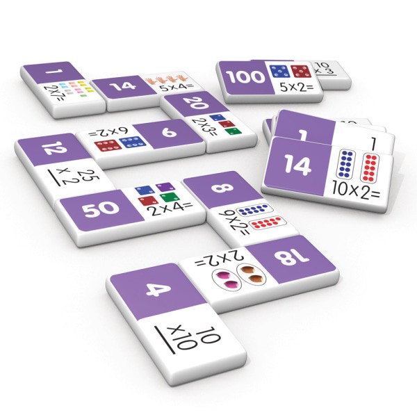 slide 6 of 6, Junior Learning Match And Learn Multiplication Dominoes, Purple, Grades 2-3, 1 ct