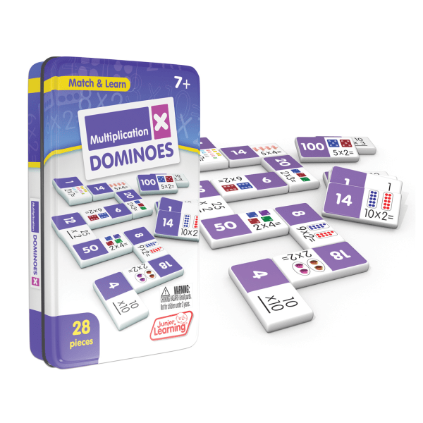 slide 3 of 6, Junior Learning Match And Learn Multiplication Dominoes, Purple, Grades 2-3, 1 ct