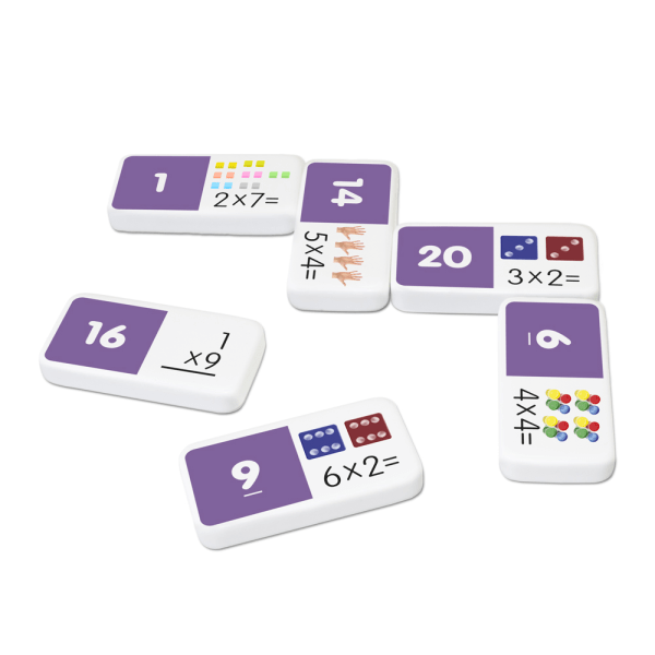slide 5 of 6, Junior Learning Match And Learn Multiplication Dominoes, Purple, Grades 2-3, 1 ct