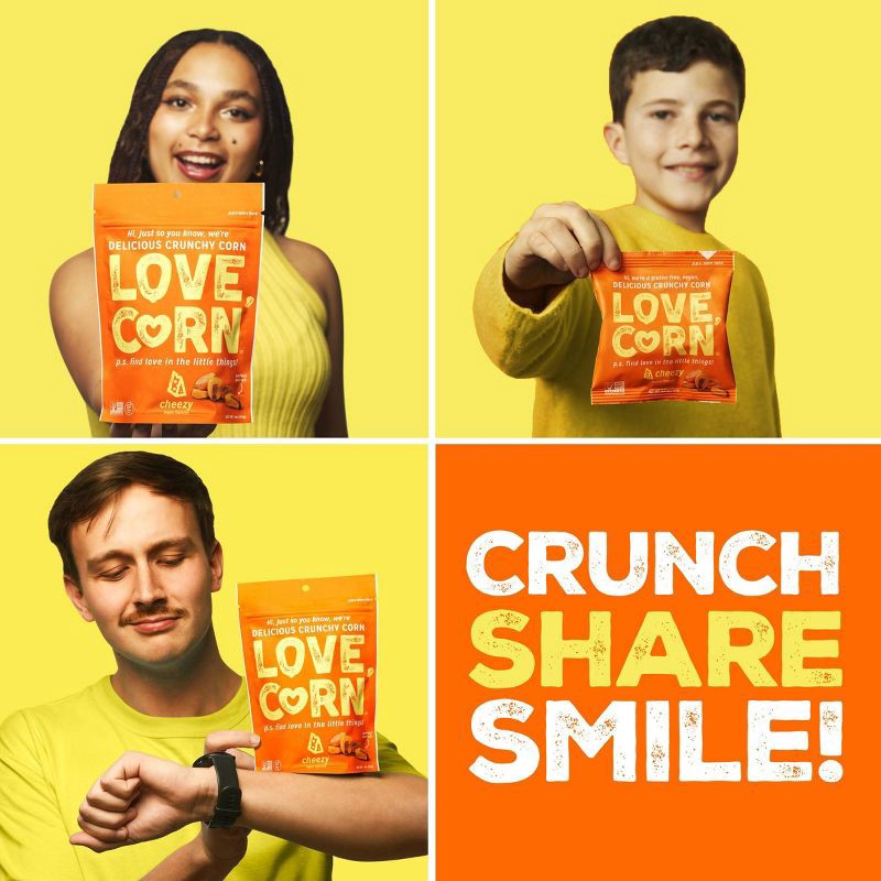 slide 4 of 10, Love Corn LOVE, CORN Cheezy Crunchy Corn - 4oz, 4 oz