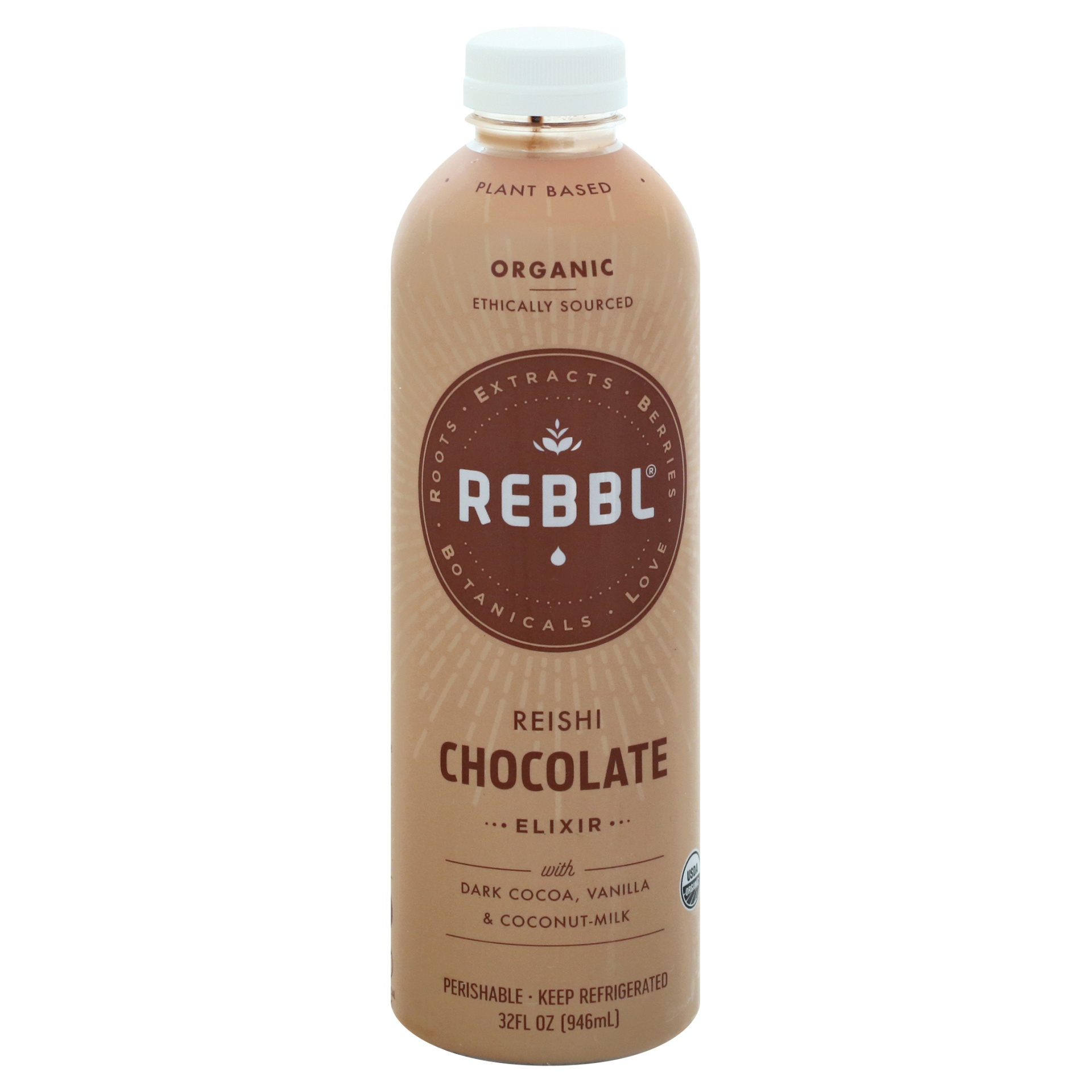 slide 1 of 1, Rebbl Organic Reishi Chocolate Elixir, 32 fl oz