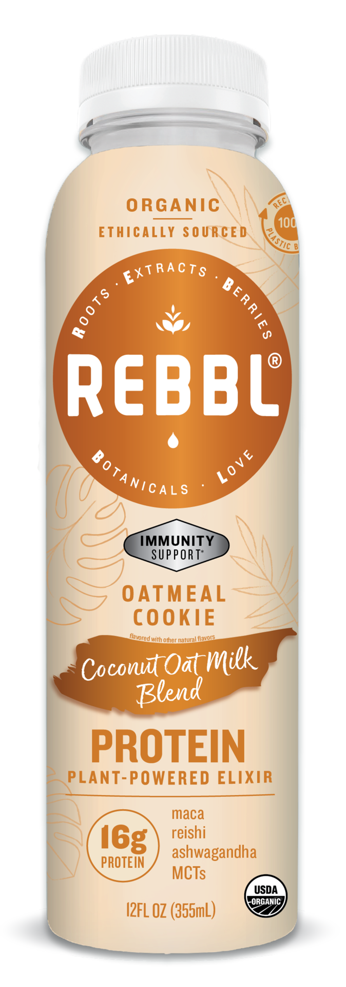 slide 1 of 1, Rebbl Inc Organic Protein Plant-Based Elixir Oatmeal Cookie, 12 oz