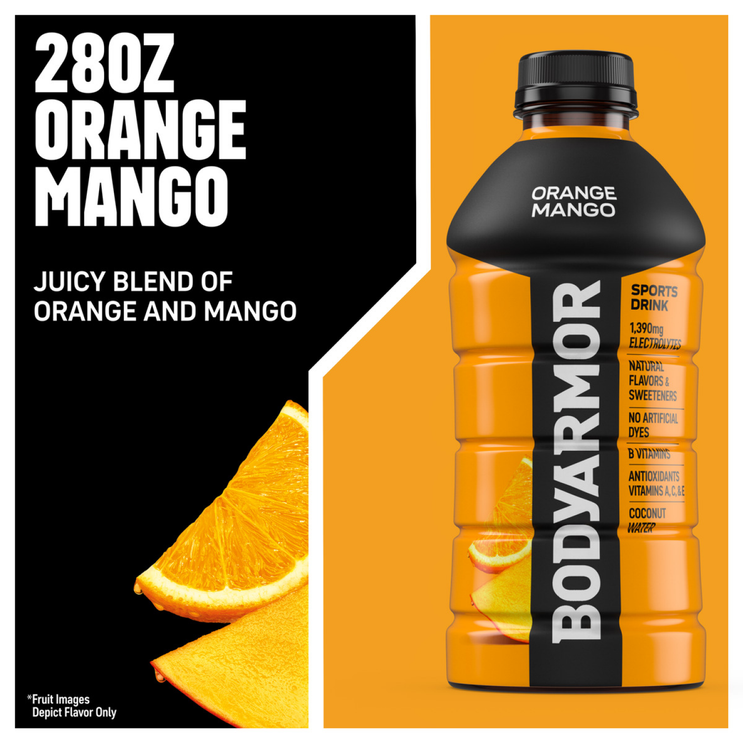 slide 2 of 6, BODYARMOR Orange Mango Super Drink - 28 fl oz, 28 fl oz