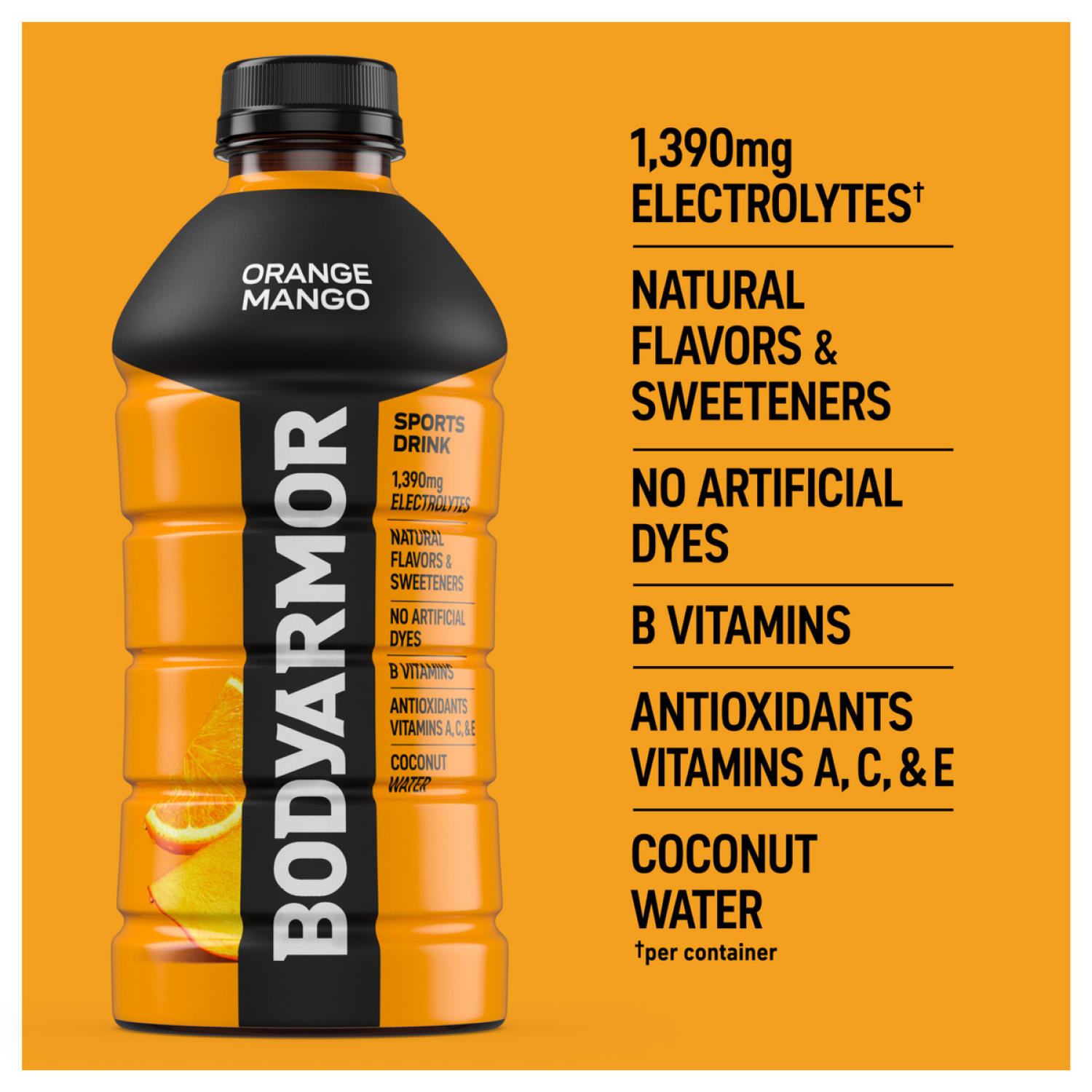 slide 5 of 6, BODYARMOR Orange Mango Super Drink - 28 fl oz, 28 fl oz