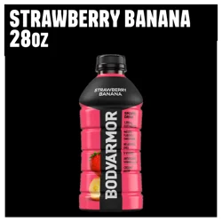 BODYARMOR Strawberry Banana Electrolyte Sports Drink, 28 fl oz Bottle