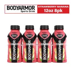 BODYARMOR Sports Drink Strawberry Banana, 12 fl oz, 8 Pack