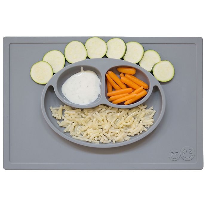 slide 2 of 6, ezpz Happy Mat Placemat - Grey, 1 ct