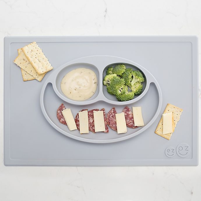 slide 2 of 4, ezpz Happy Mat Placemat - Pewter, 1 ct