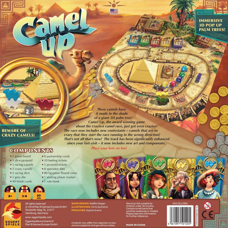 slide 2 of 6, Asmodee Camel Up Dessert Board Game, 1 ct