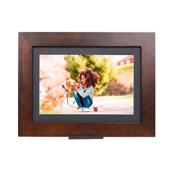 slide 1 of 11, Brookstone PhotoShare Friends and Family Large Smart Frame - Espresso, 1 ct