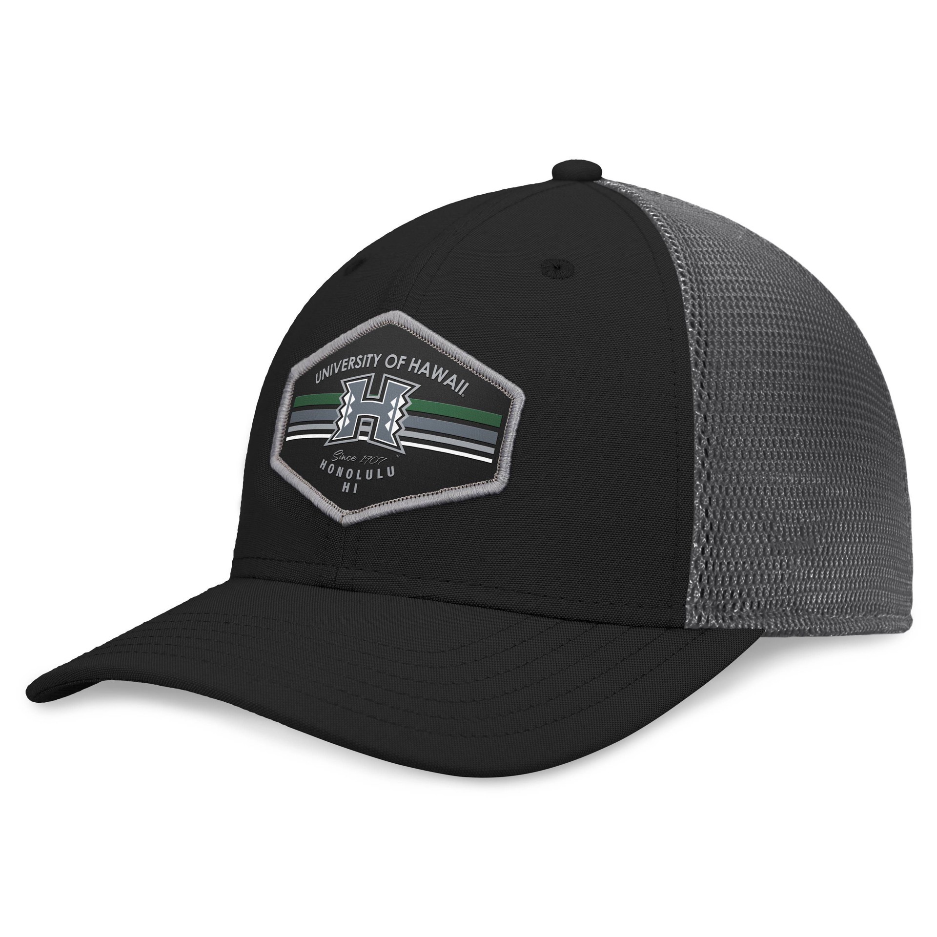 slide 1 of 2, NCAA Hawaii Rainbow Warriors Structured Cotton Canvas with Hard Mesh Hat, 1 ct